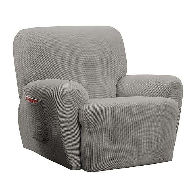 slide 2 of 6, Smart Fit Connor Recliner Slipcover - Silver, 4 ct