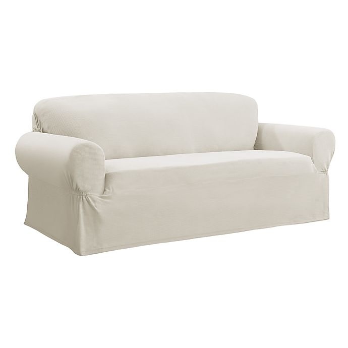 slide 2 of 6, Smart Fit Portland Stretch Sofa Slipcover - Ivory, 1 ct