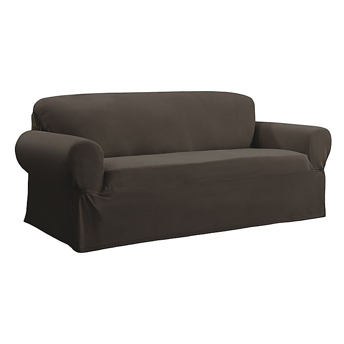 slide 6 of 6, Smart Fit Portland Stretch Sofa Slipcover - Brown, 1 ct