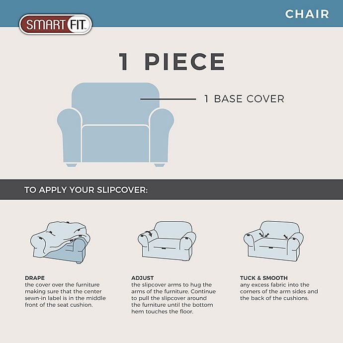 slide 5 of 6, Smart Fit Portland Stretch Chair Slipcover - Taupe, 1 ct