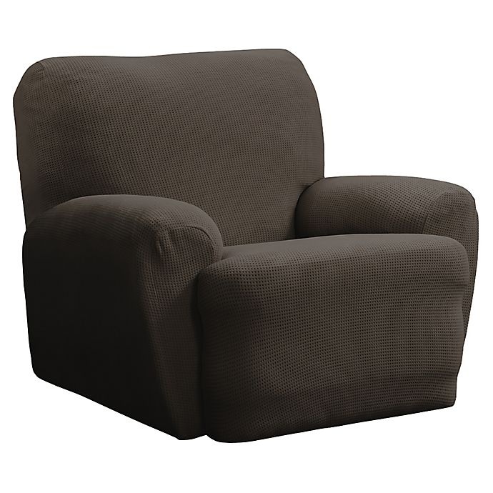 slide 2 of 6, Smart Fit Portland Stretch Recliner Slipcover - Brown, 4 ct