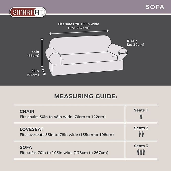 slide 5 of 6, Smart Fit Portland Stretch Sofa Slipcover - Ivory, 2 ct