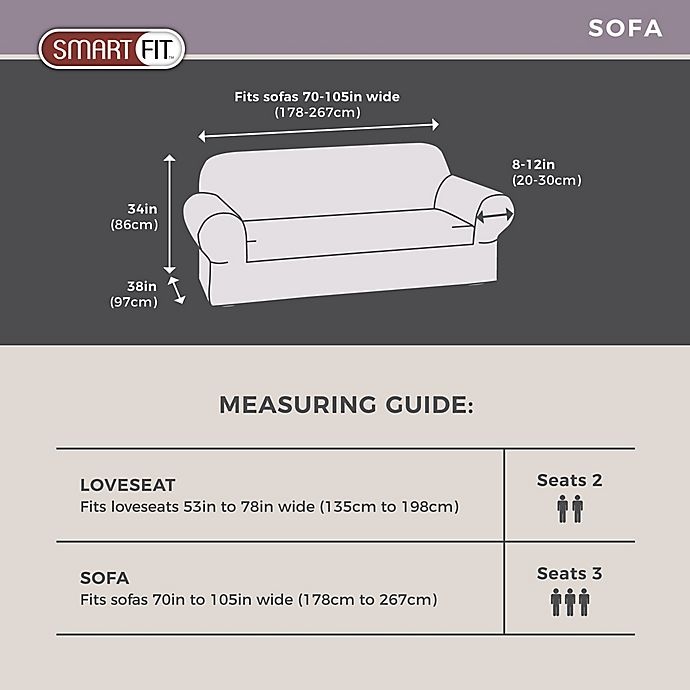 slide 4 of 6, Smart Fit Roland Polyester Stretch Sofa Slipcover - Sand, 2 ct