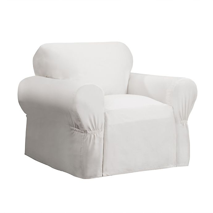 slide 3 of 6, Smart Fit Parker Relaxed Cotton Chair Slipcover - White, 1 ct