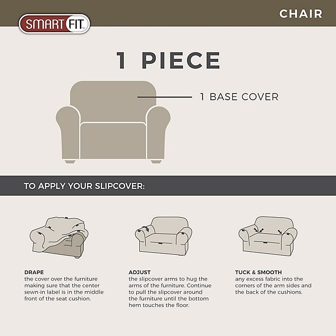 slide 6 of 6, Smart Fit Parker Relaxed Cotton Chair Slipcover - White, 1 ct