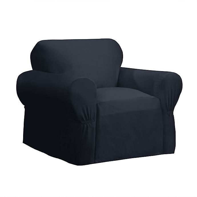 slide 4 of 6, Smart Fit Parker Relaxed Cotton Chair Slipcover - Navy, 1 ct