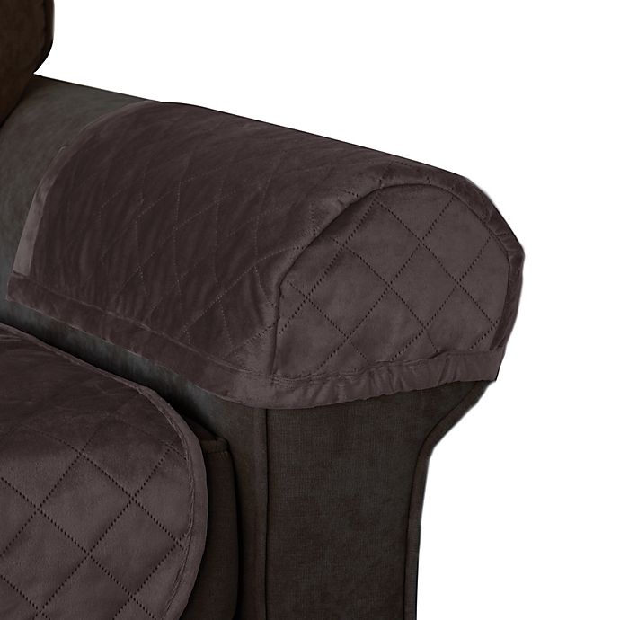 slide 3 of 5, Smart Fit Waterproof Plush Recliner Cover - Chocolate, 3 ct