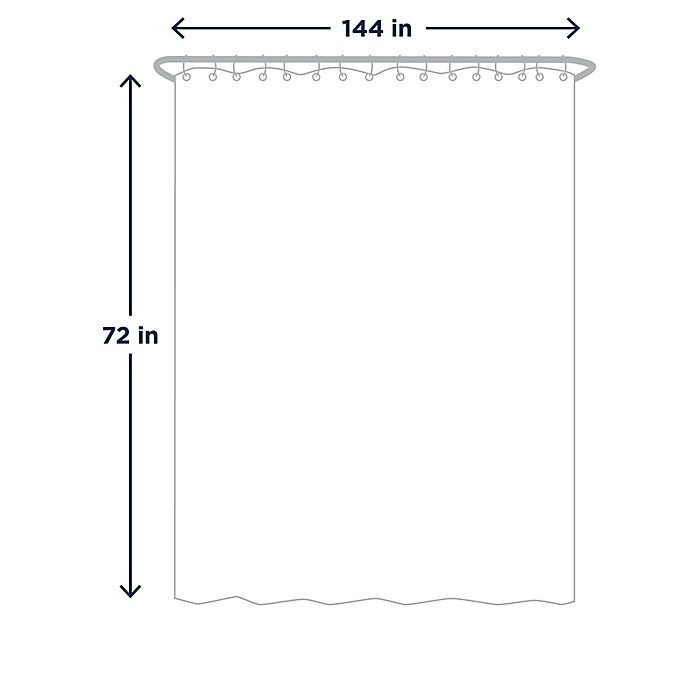 slide 6 of 8, Titan PEVA Clear Shower Curtain Liner, 144 in x 72 in