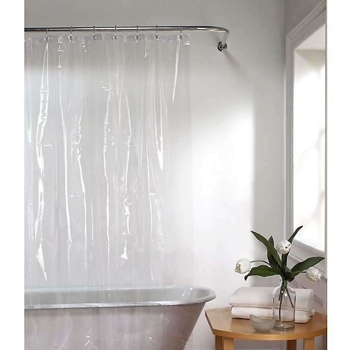 slide 2 of 8, Titan PEVA Clear Shower Curtain Liner, 72 in x 84 in