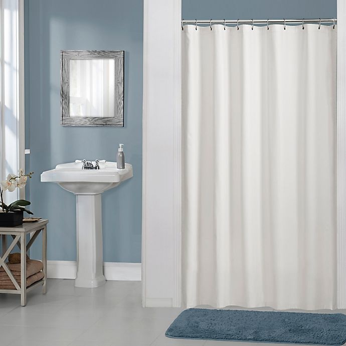 slide 2 of 8, Titan Waterproof Plain Shower Curtain Liner - White, 54 in x 78 in