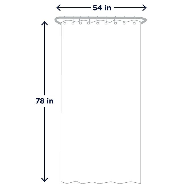 slide 5 of 8, Titan Waterproof Plain Shower Curtain Liner - White, 54 in x 78 in