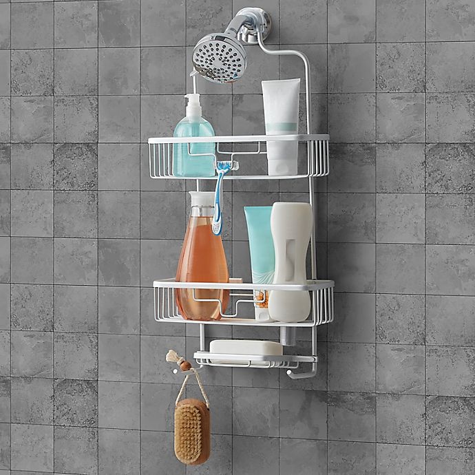 slide 2 of 7, ORG NeverRust Premium Aluminum Shower Caddy - Satin Chrome, 1 ct