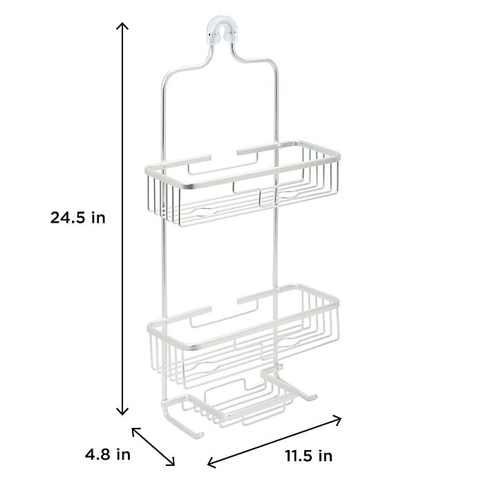 slide 6 of 7, ORG NeverRust Premium Aluminum Shower Caddy - Satin Chrome, 1 ct