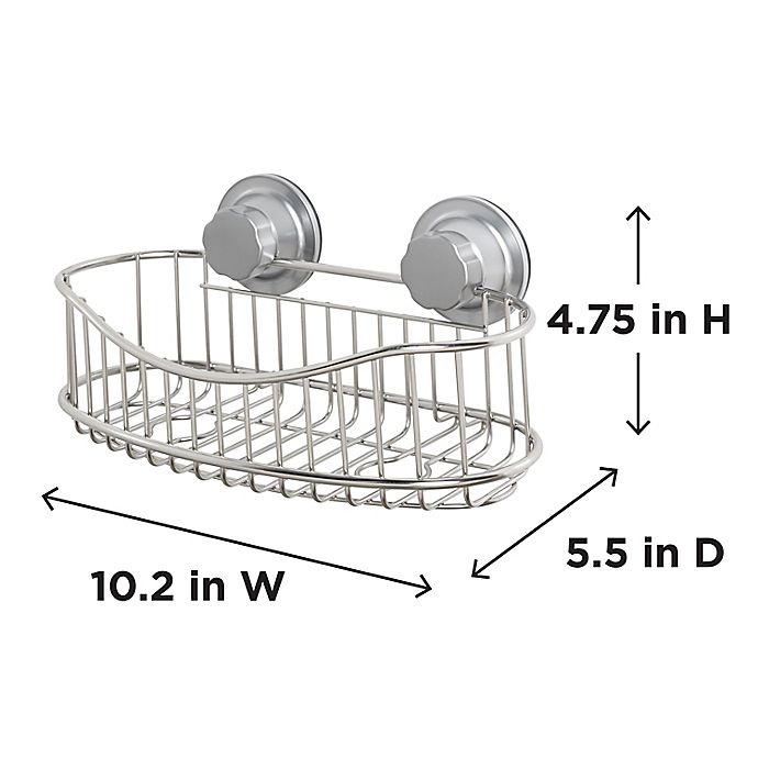 slide 5 of 6, ORG NeverRust Power Grip Pro Stainless Steel Shower Caddy, 1 ct