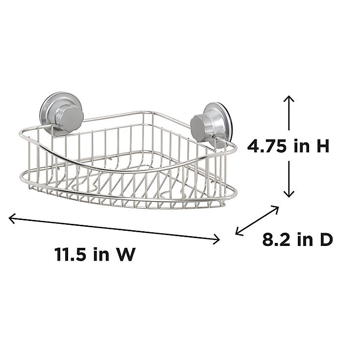 slide 2 of 6, ORG NeverRust Power Grip Pro 2-Tier Stainless Steel Corner Basket, 1 ct