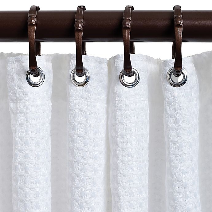 slide 2 of 3, Titan NeverRust Madison Shower Curtain Rings - Bronze, 12 ct