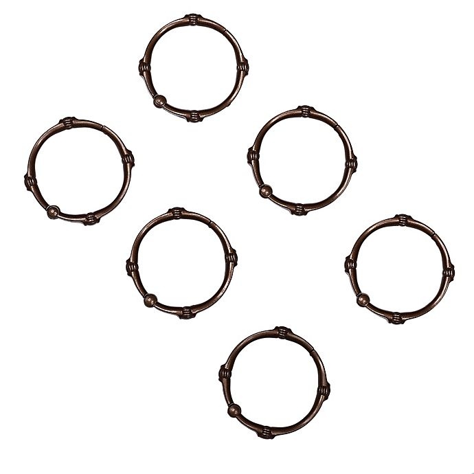 slide 3 of 3, Titan NeverRust Madison Shower Curtain Rings - Bronze, 12 ct