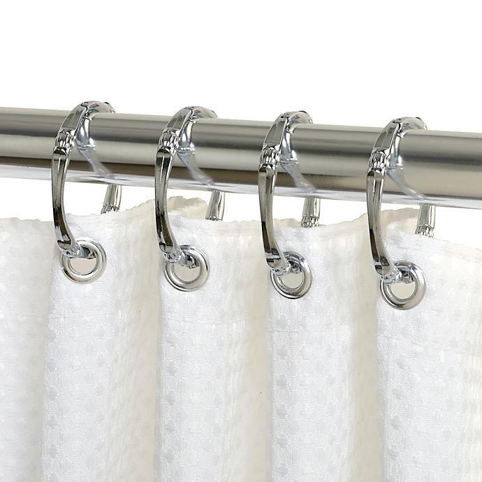 slide 3 of 3, Titan NeverRust Madison Shower Curtain Rings - Chrome, 12 ct