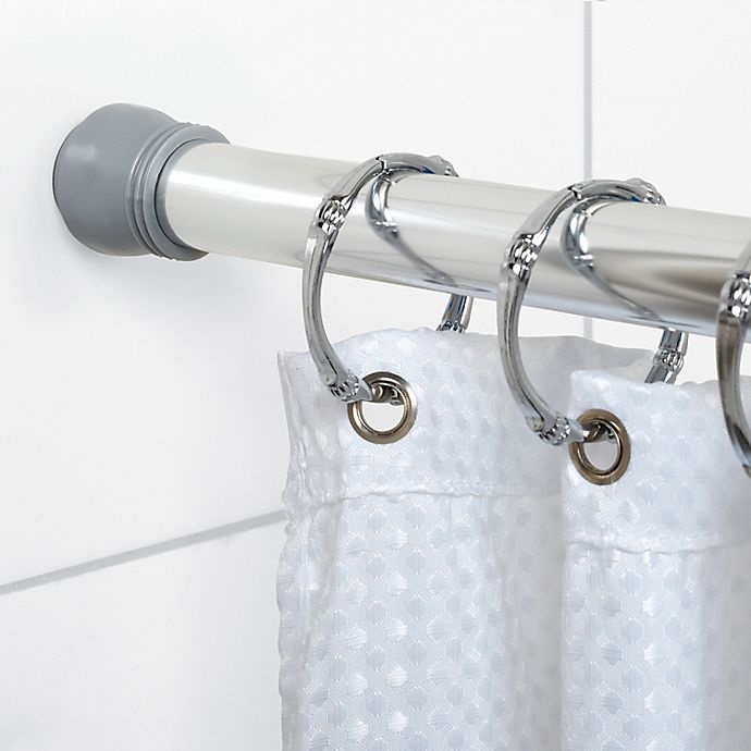 slide 2 of 7, Titan NeverRust Aluminum Tension Shower Rod - Chrome, 72 in