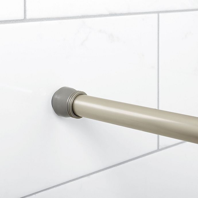 slide 2 of 7, Titan NeverRust Aluminum Tension Shower Rod - Nickel, 72 in