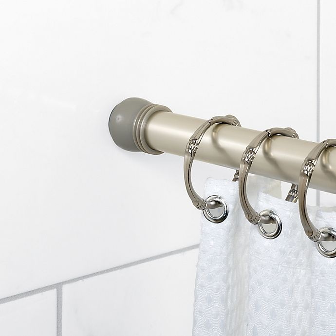 slide 3 of 7, Titan NeverRust Aluminum Tension Shower Rod - Nickel, 72 in