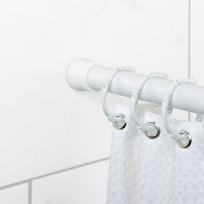 slide 3 of 7, Titan NeverRust Aluminum Tension Shower Rod - White, 72 in