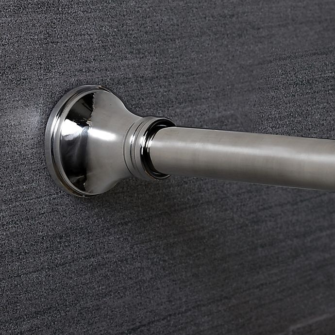 slide 2 of 8, Titan Dual Mount Stainless Steel Finial Shower Rod - Chrome, 1 ct