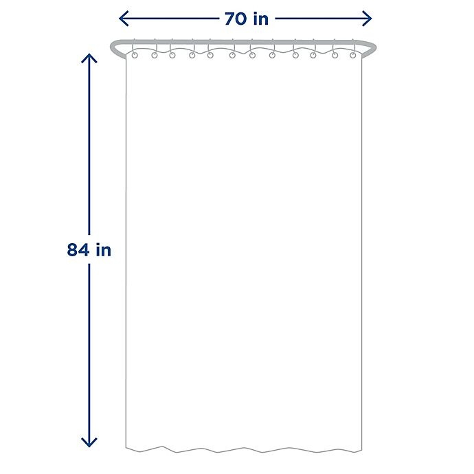 slide 4 of 6, Simply Essential Lightweight Clear PEVA Shower Curtain Liner, 70 in x 84 in