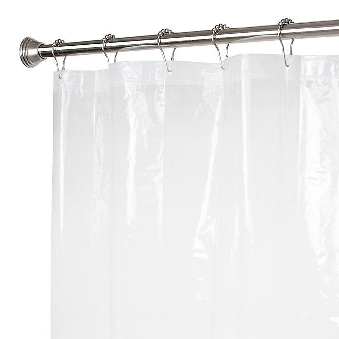 slide 6 of 6, Simply Essential Lightweight Clear PEVA Shower Curtain Liner, 70 in x 84 in