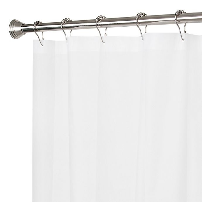 slide 1 of 6, Simply Essential Mediumweight PEVA Shower Curtain Liner - White, 70 in x 72 in