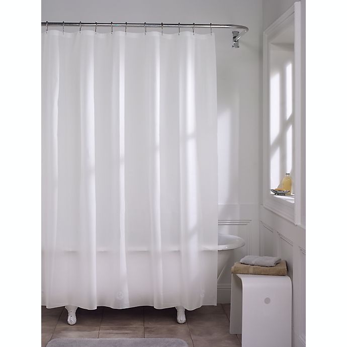 slide 2 of 6, Simply Essential Mediumweight PEVA Shower Curtain Liner - Frost, 70 in x 72 in