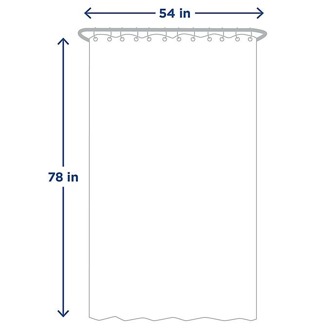slide 6 of 8, Simply Essential Heavyweight PEVA Shower Curtain Liner - White, 58 in x 72 in