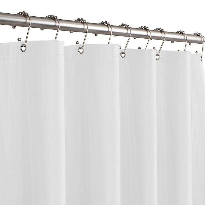slide 1 of 8, Simply Essential Heavyweight PEVA Shower Curtain Liner - White, 58 in x 72 in