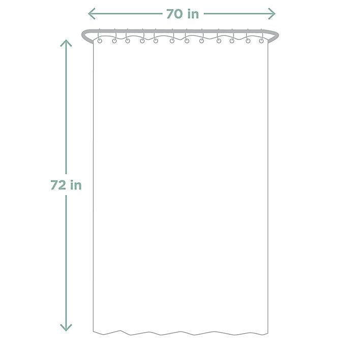 slide 6 of 6, Haven Recycled PEVA Shower Curtain Liner - White, 70 in x 72 in