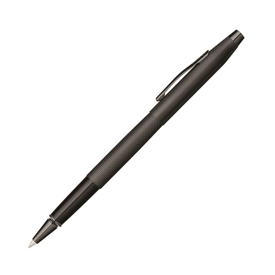 slide 2 of 3, Cross Classic Century Brushed Rollerball Pen, Medium Point, 0.7 Mm, Black Barrel, Black Ink, 1 ct