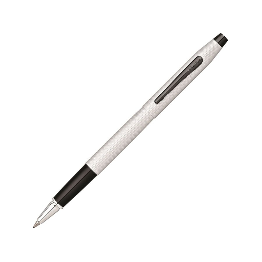 slide 2 of 3, Cross Classic Century Brushed Rollerball Pen, Medium Point, 0.7 Mm, Silver Barrel, Black Ink, 1 ct