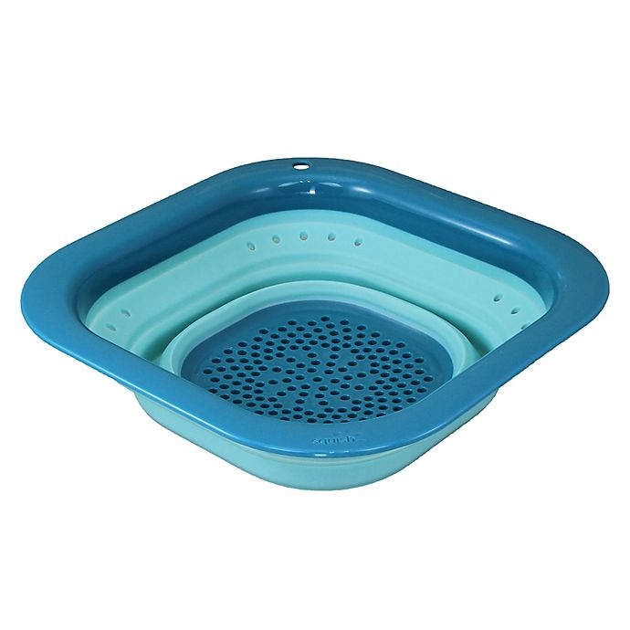 slide 2 of 3, Squish Collapsible Colander - Teal, 3 qt