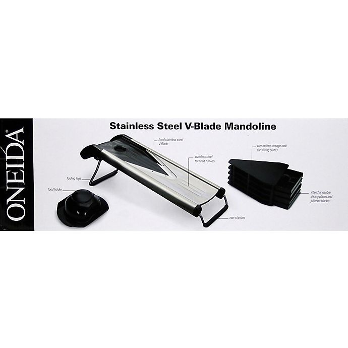 slide 2 of 5, Oneida Stainless Steel V-Blade Mandoline, 1 ct