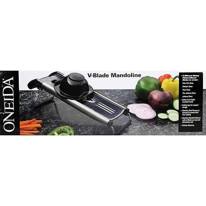 slide 4 of 5, Oneida Stainless Steel V-Blade Mandoline, 1 ct