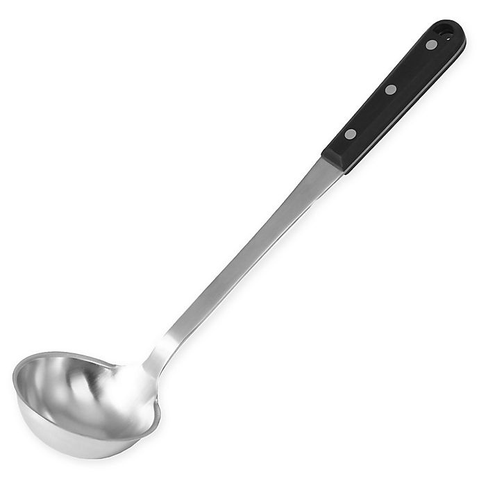 slide 1 of 1, Craft Kitchen Triple Riveted Stainless Steel Ladle, 14 in