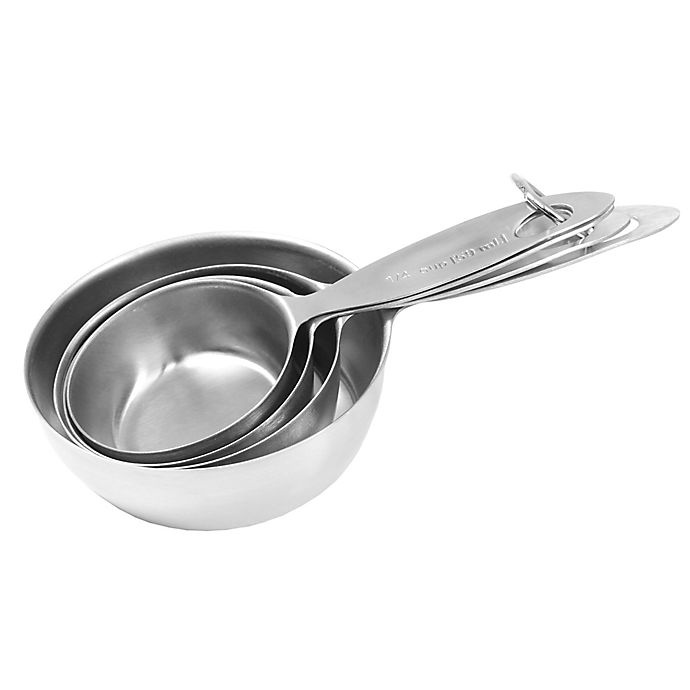 slide 2 of 2, Craft Kitchen CraftKitchen Heavy Duty Stainless Steel Measuring Cups Set - Silver, 4 ct