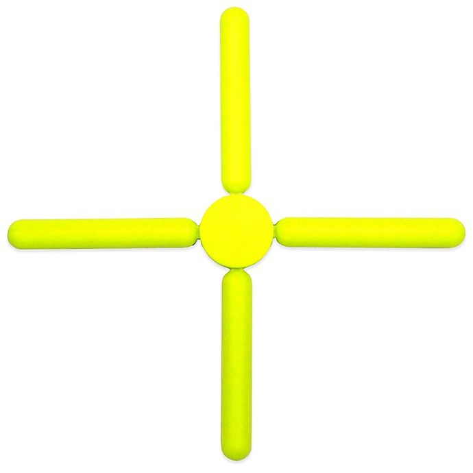 slide 1 of 2, Zing Silicone Folding Trivet - Yellow, 1 ct