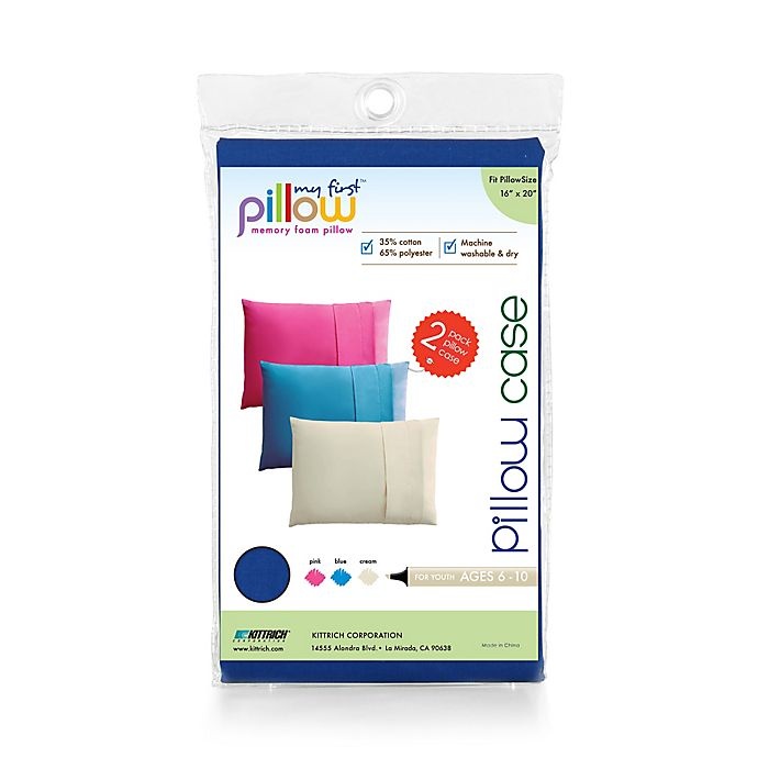 slide 2 of 2, Kittrich Corporation My First Memory Foam Youth Pillow Case - Blue, 1 ct