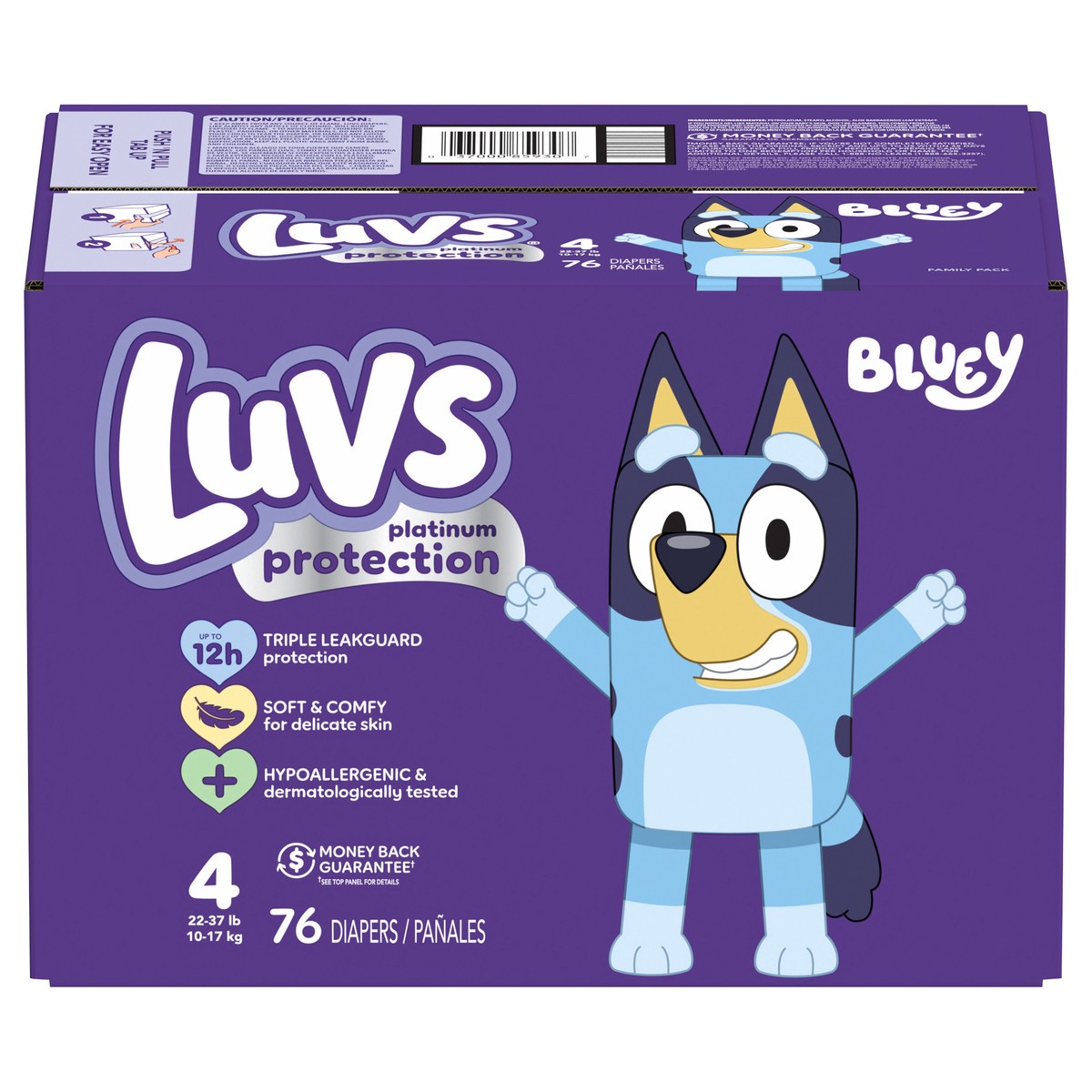 slide 1 of 4, Luvs Platinum Protection Baby Diapers, Size 4, 76 Count, 76 ct