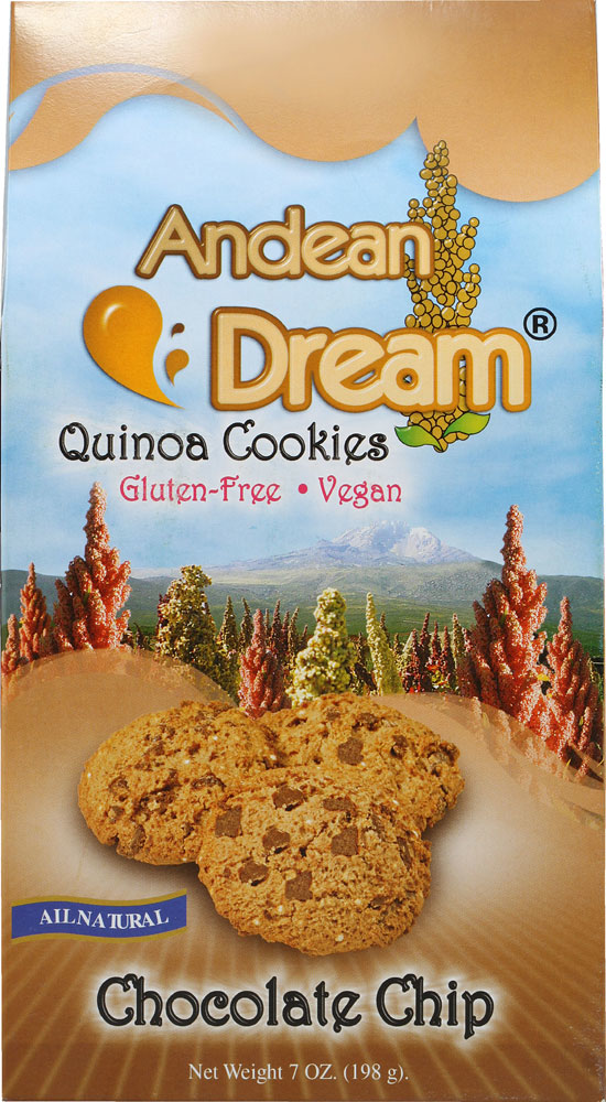 slide 1 of 1, Andean Dream Cookies Quinoa Choc Chip Gluten Free Vegan, 7 oz