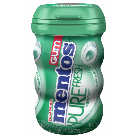 slide 1 of 1, Mentos Pure Fresh Spearmint Gum, 1 ct