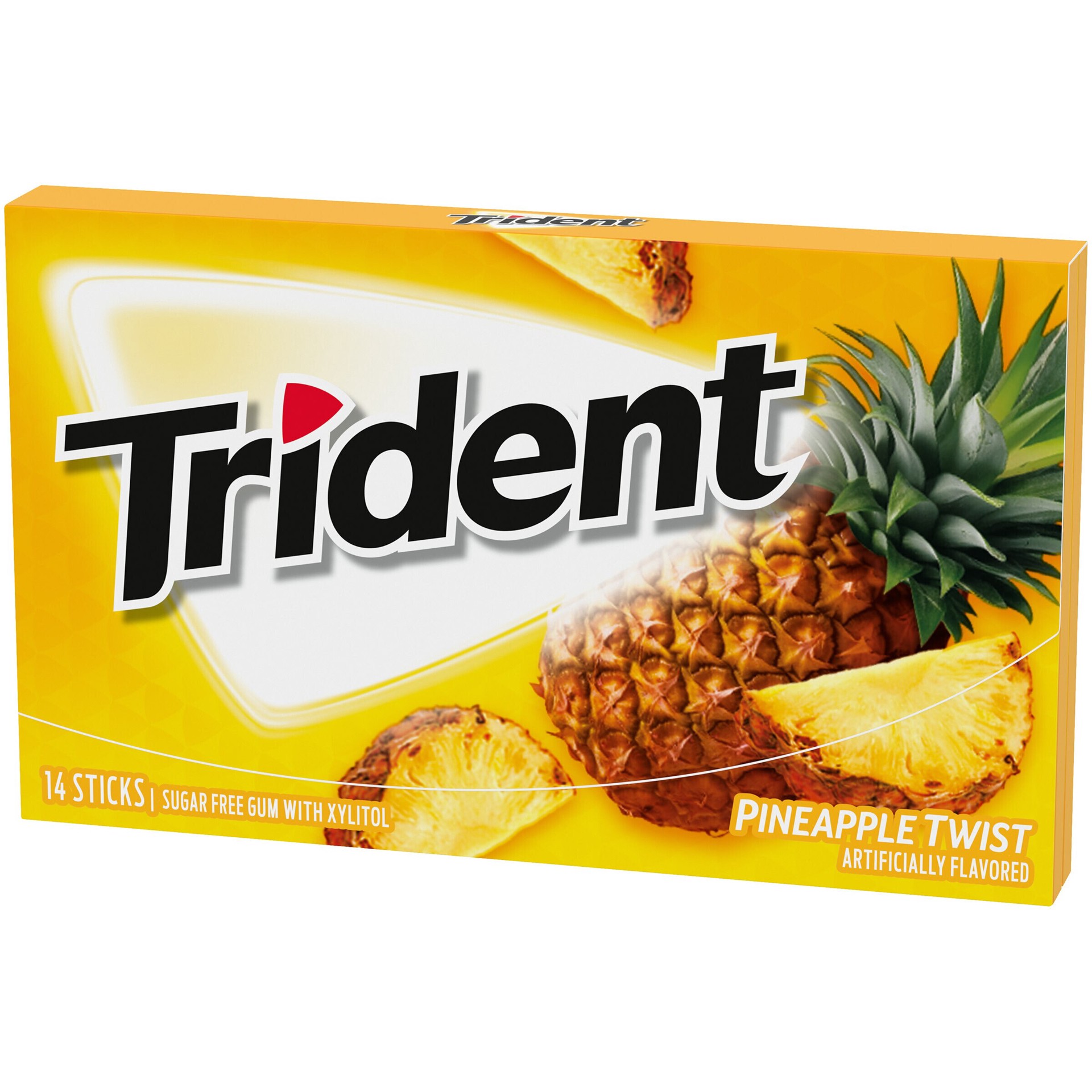 slide 8 of 9, Trident Pineapple Twist Sugar Free Gum, 14 Ct, 14 ct