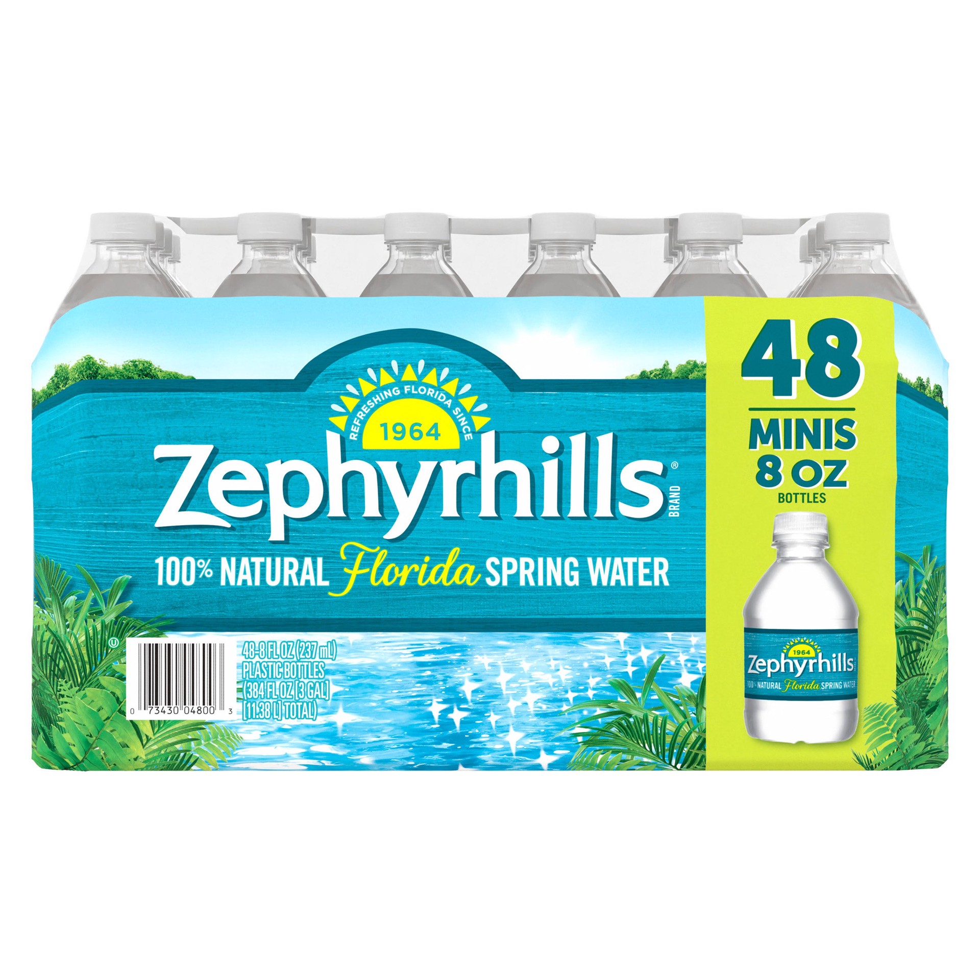 slide 1 of 1, Zephyrhills Spring Water, 8 fl oz, 48 count, 