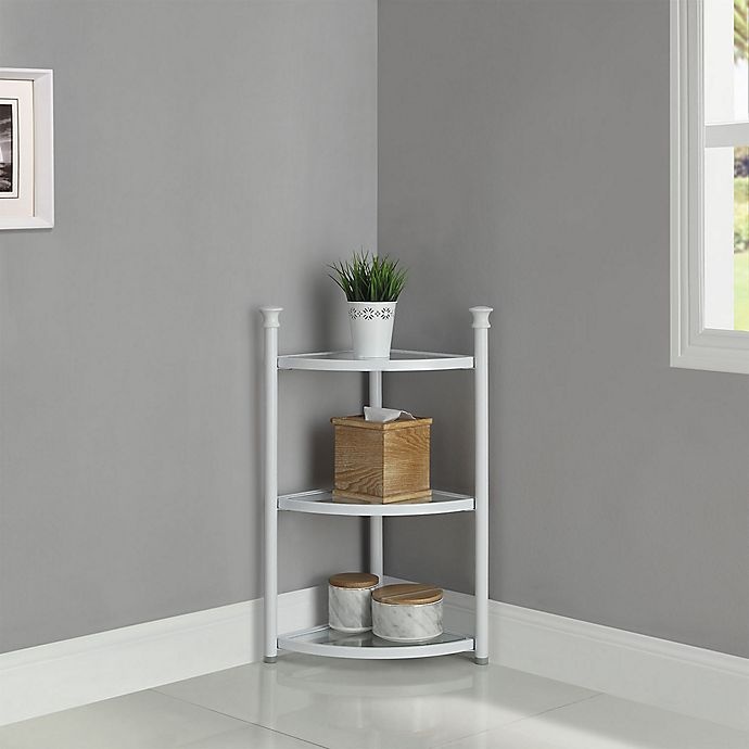 slide 2 of 2, ORG 3-Tier Corner Shelf - White, 1 ct