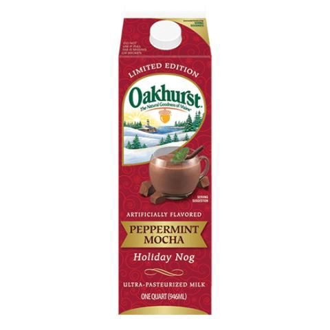 slide 1 of 1, Oakhurst Peppermint Mocha Eggnog Qt, 32 oz